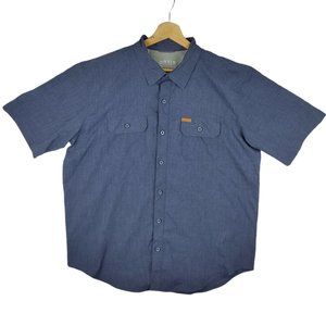 Orvis Short Sleeve Blue Shirt Men's XL Mesh Fish